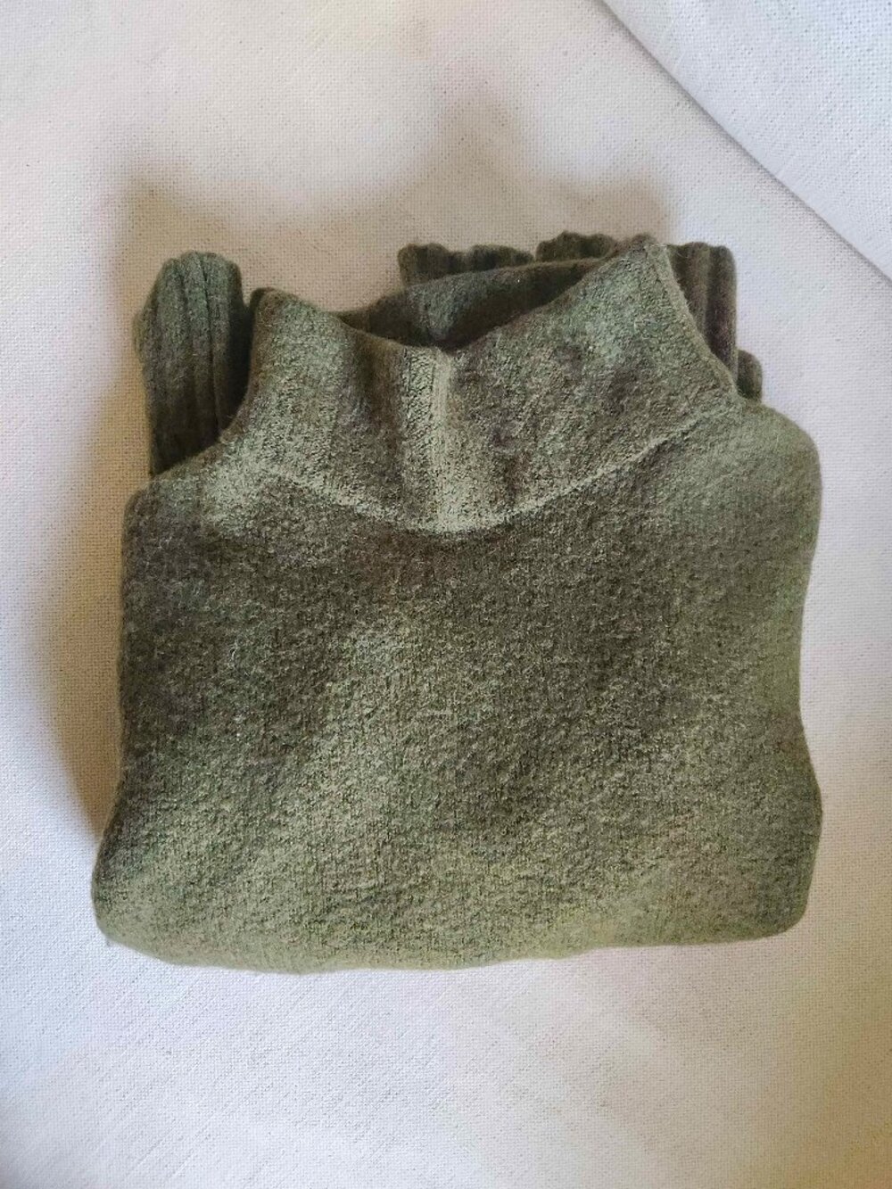 J. Crew Supersoft Olive Green Merino Alpaca Mockneck Sweater - M/L - Picture 8 of 14